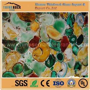 Green Agate Gemstone Wall,Semi Precious Slabs