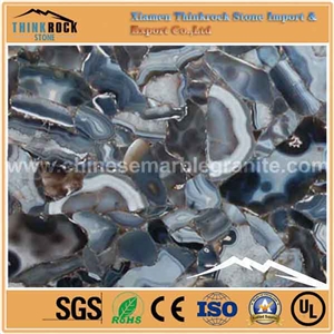Grey Gemstone Natural Agate Slabs Tiles,Semi Precious Stone Panels Grey Gemstone Natural Agate Slabs Tiles,Semi Precious Stone Panels