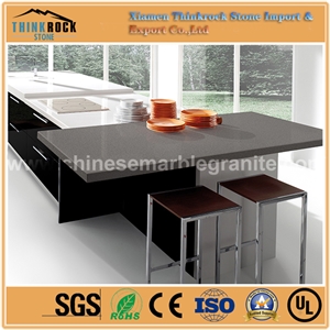 High-Luster Black Sesame Single Grey Quartz Island Tops High-Luster Black Sesame Single Grey Quartz Island Tops