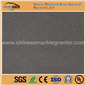 High-Luster Black Sesame Single Grey Quartz Island Tops