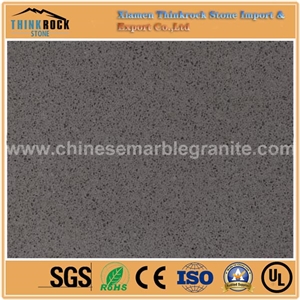 High-Luster Black Sesame Single Grey Quartz Island Tops
