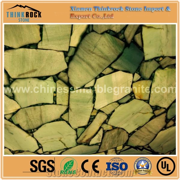 High Quality Green Agate Stone Slabs Tiles,Semi Precious Stone Panels
