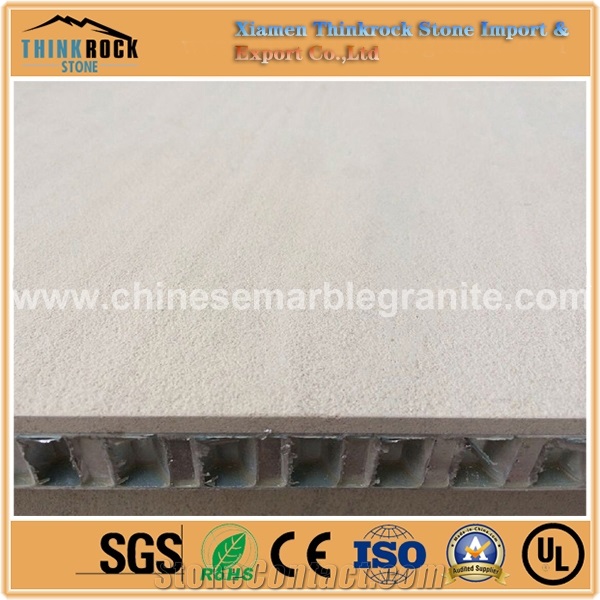 Moca Cream Limestone Wall Tile With Honeycomb Panels