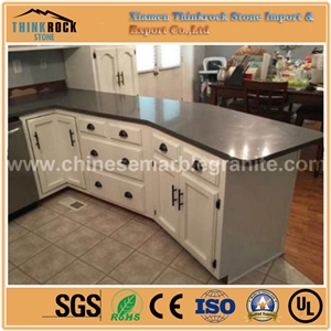 Natrual Mesopotamia Snow Marble Veins Grey Quartz Kitchen Countertops