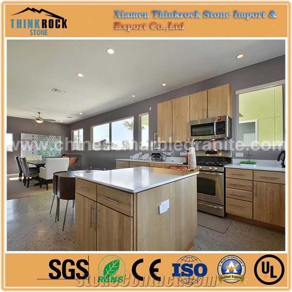 Popular Maple Galaxy White Quartz Island Tops