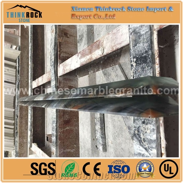 Semiprecious Black Agate Black Tile for Building Interior Decoration