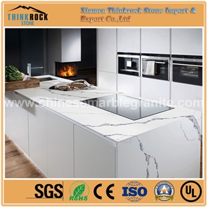 Unique and Lasting Calacatta Creek Single White Quartz Countertops