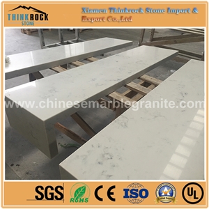 Unique and Lasting Wool Style Single White Quartz Bar Tops