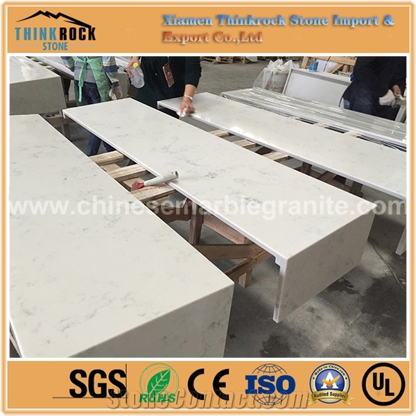 Unique and Lasting Wool Style Single White Quartz Bar Tops