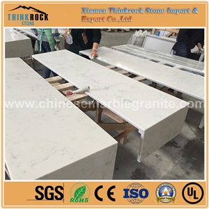 Unique and Lasting Wool Style Single White Quartz Bar Tops