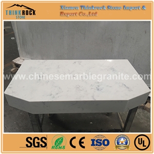 Unique and Lasting Wool Style Single White Quartz Bar Tops
