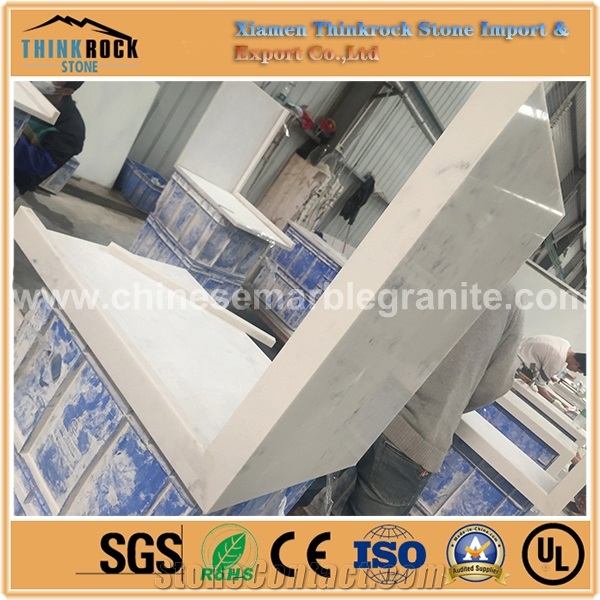 Unique and Lasting Wool Style Single White Quartz Bar Tops