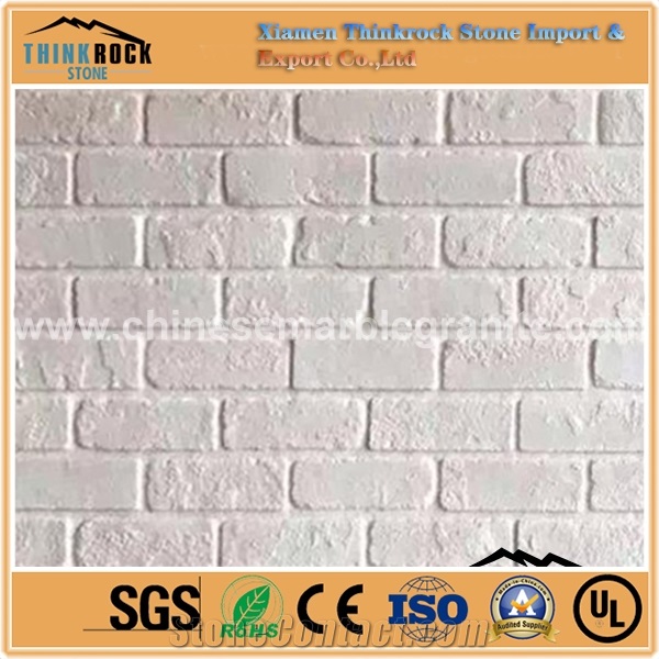 White Bricks Veneer Faux Stone Siding Panel