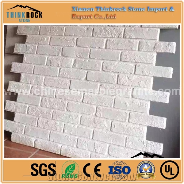 White Bricks Veneer Faux Stone Siding Panel