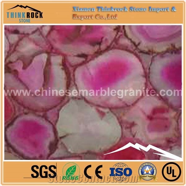 Yellow Agate Crystal Stone Panel Semiprecious Slab