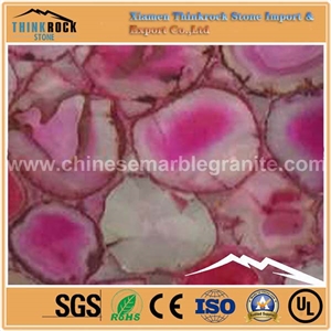 Yellow Agate Crystal Stone Panel Semiprecious Slab