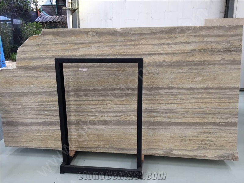Iran Gs Beige Travertine Slabs Tiles,Wall Cladding,Hotel Decoration