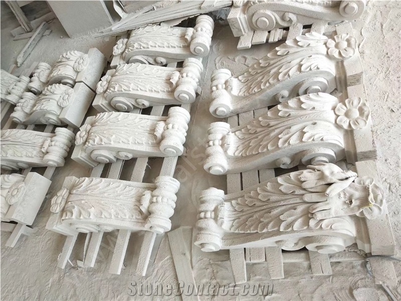 Moca Cream Limestone Sculpture
