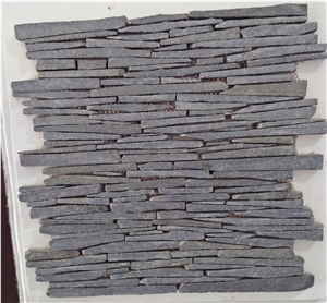 Handcrafted Marble Linear Mosaic Glued on Net