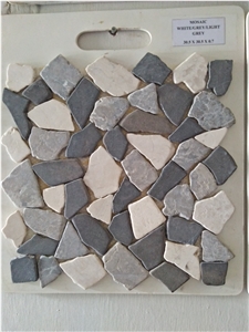 Chipped Marble Mosaic Glued On Net