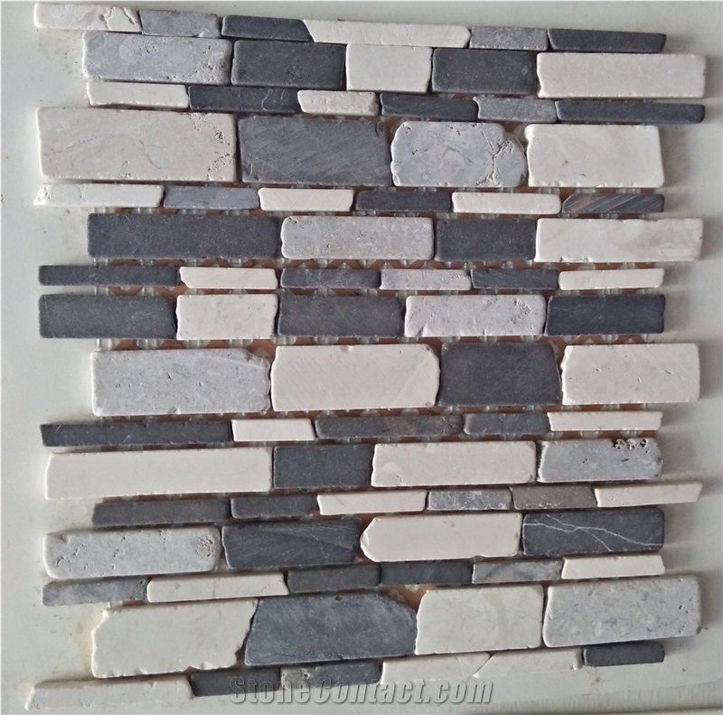 Marble Linear Strips Mosaic