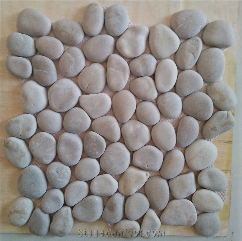 Pebble Mosaic, Sliced Pebbles Mosaic Pattern