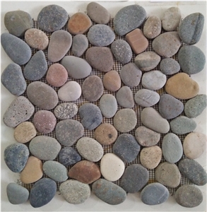 Pebble Mosaic, Sliced Pebbles Mosaic Pattern