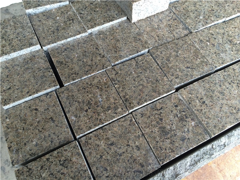 Brown Cubestone,Brown Granite Cobble Stone,Brown Granite Road Paver