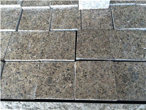 Brown Granite Pavement,Brown Cube Stone,Brown Pavement,Brown Paver