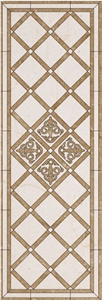 Beige Color Marble Waterjet Medallions Square Medallions for Elevator