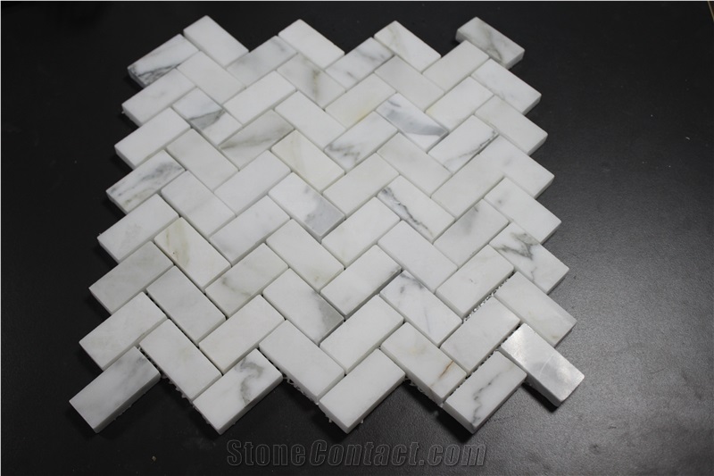 Calacatta Gold Marble Floor Mosaic,Calacatta Borghini Marble Mosaic