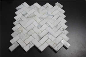 Calacatta Gold Marble Floor Mosaic,Calacatta Borghini Marble Mosaic
