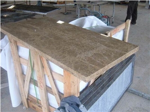 Cheap Price Light Emperador Marble Bathroom Custom Vanity Tops