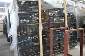 China Silver Dragon Marble Island Tops,Port Black Marble Slabs & Tiles