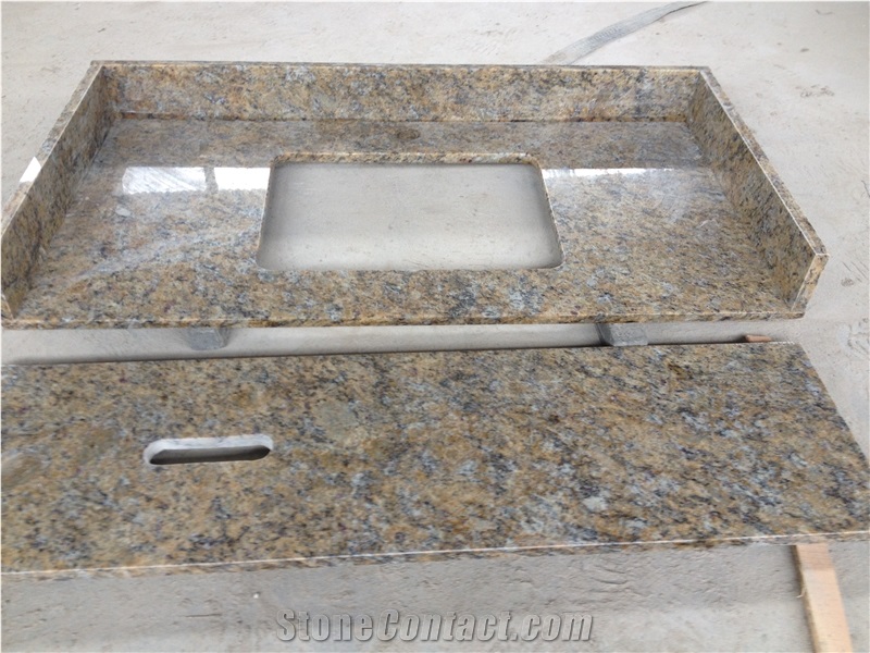 Giallo Santa Cecilia Dark Countertop,Brazil Dark Santa Cecilia Worktop