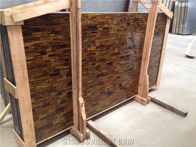 High Quality Tiger Eye Semiprecious Stone Slabs & Tiles
