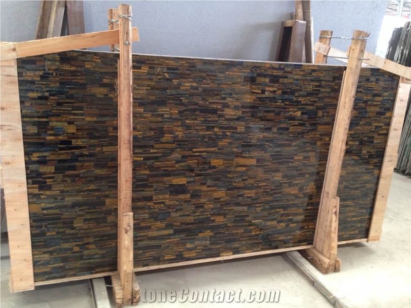 High Quality Tiger Eye Semiprecious Stone Slabs & Tiles