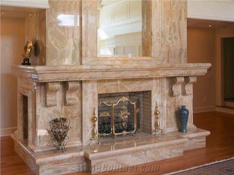 Italy Breccia Oniciata Marble Fireplace,Breccia Pernice Chiara Marble