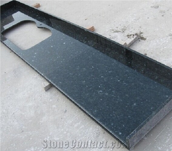 L-Shape Granite Kitchen Countertops Emerald Pearl,Norway Green Granite