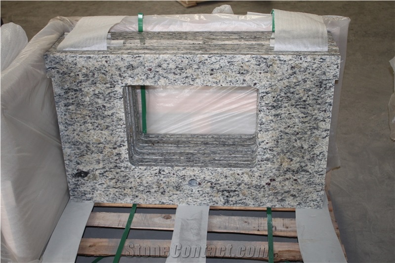 Light Giallo Santa Cecilia Granite Bathroom Vanity Tops