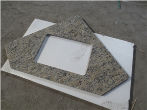 Light Giallo Santa Cecilia Granite Bathroom Vanity Tops