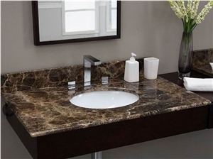 Marron Emperador Marble Vanity Tops,Dark Emperador Bathroom Tops