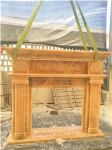 Natural Handcarved Onyx Fireplace Orange Onyx Fireplace Design