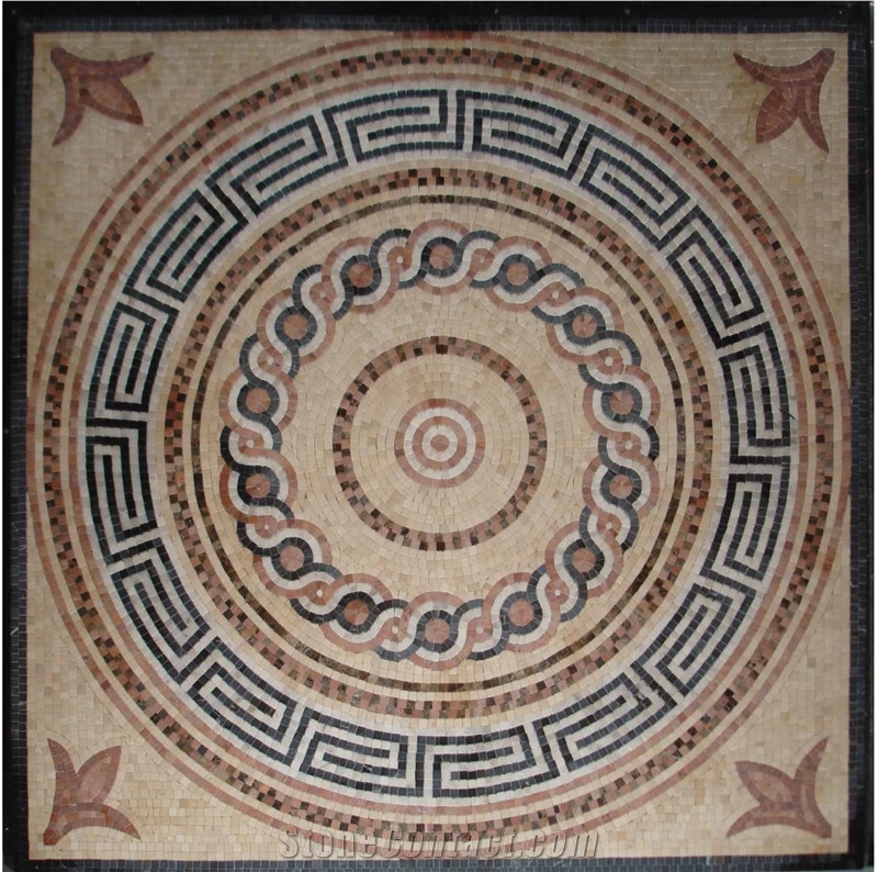 Natural Stone Mosaic Medallions, Waterjet Medallions, Floor Mosaic