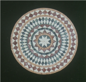 Natural Stone Mosaic Medallions, Waterjet Medallions, Floor Mosaic