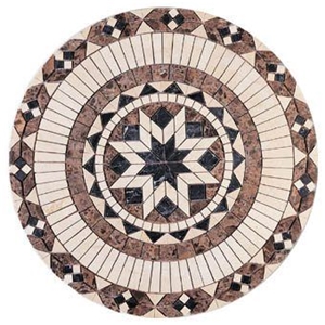 Natural Stone Mosaic Medallions, Waterjet Medallions, Floor Mosaic
