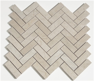 Polished Mosaic Crema Marfil,Spain Beige Marble Mosaic Design