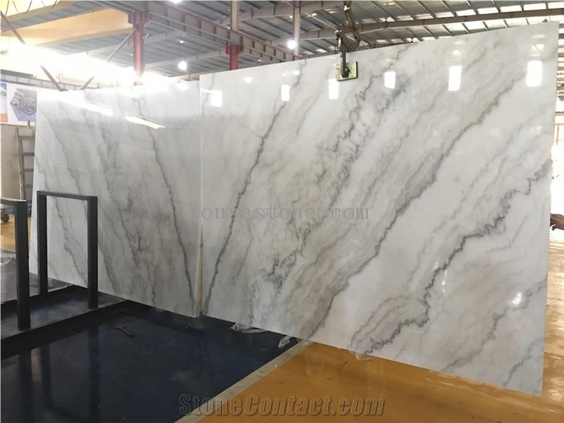 Guangxi White Marble Slab,China Carrara,Ivory Jade,Kwong Sal White