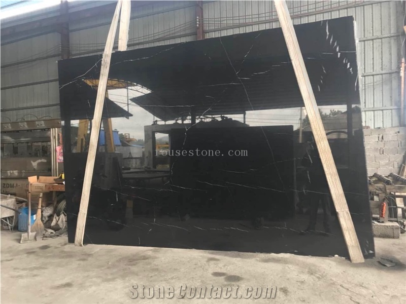 Nero Marquina Marble Slab,Negro Bilbao,China Black Marble Tile