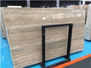 Roman Silver Travertine Slab&Tiles Building Stone Panel